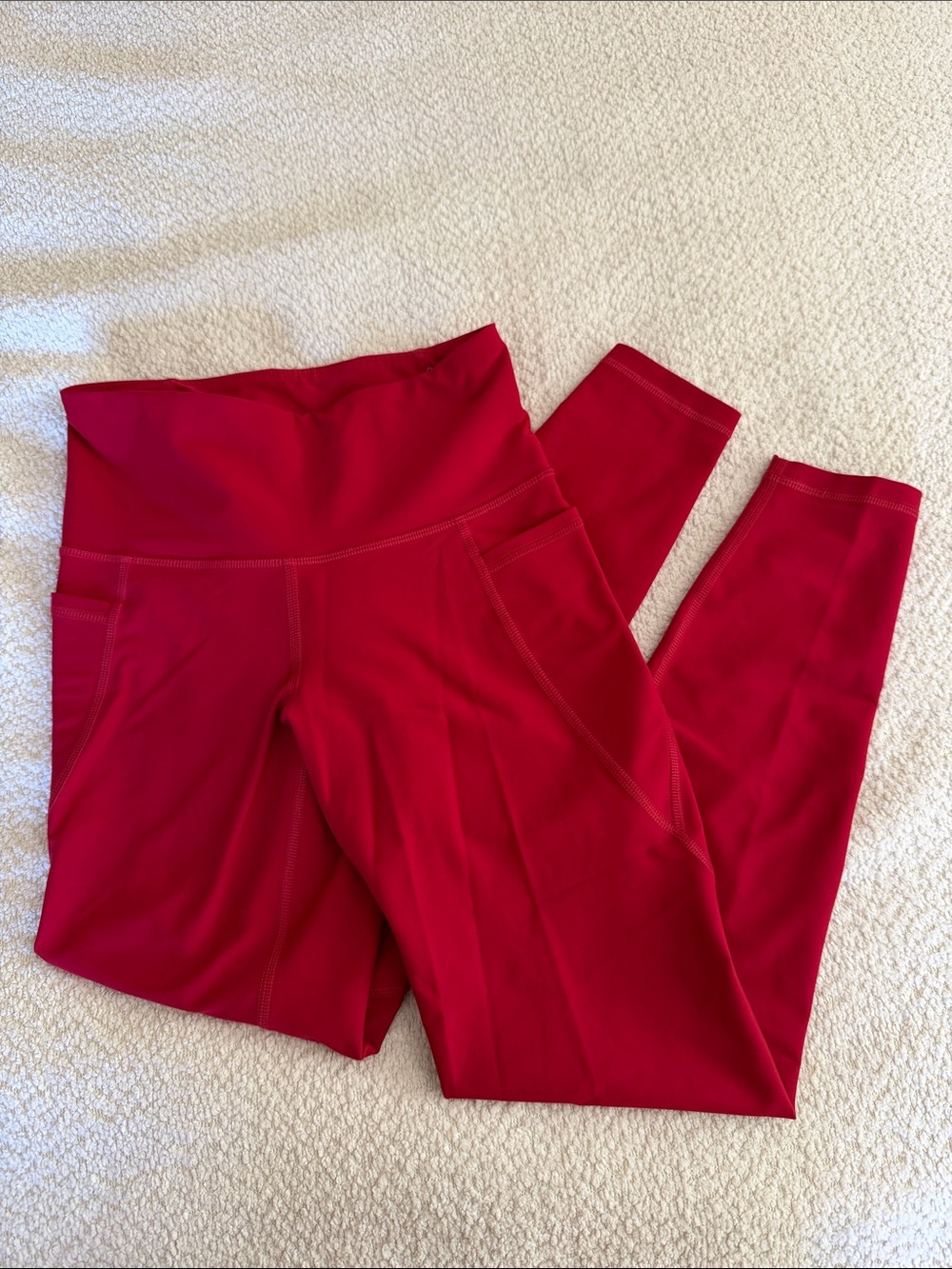 Old Navy Bright Red High-Waist Leggings